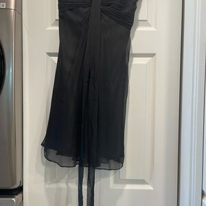 Laundry by Design Womens Black Strapless Silk Flowy Evening Dress Gown Size 4